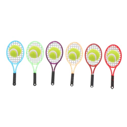 Abaodam 6 Sätze Mini-sportartikel Miniaturfiguren Miniatur-puppenhauszubehör Miniaturprodukte Mini-tennisschläger- Miniatur-Dinge Miniatur-tischtennisschläger Beflockung Abaodam 6 Sätze Mini-sportartikel Miniaturfiguren Miniatur-puppenhauszubehör Miniaturprodukte Mini-tennisschläger- Miniatur-Dinge Miniatur-tischtennisschläger Beflockung von Abaodam