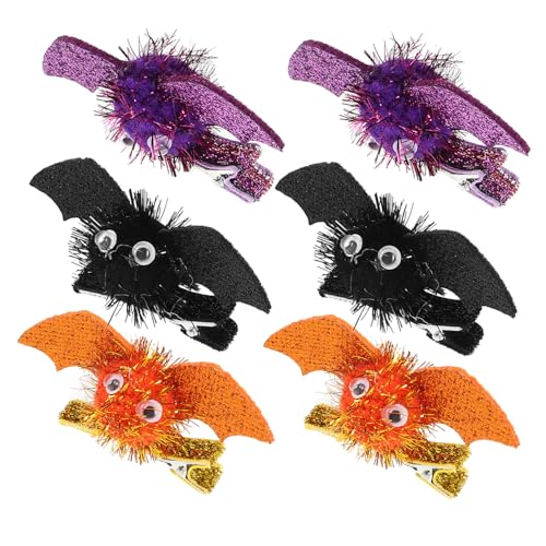 Abaodam 6 Stck Teiliges Halloween Fledermausflügel Haarspangen Schwarz und Orange Gruselige Haarschmuck Clips für Party Bühnenauftritte und Festliche Kostümierungen Abaodam 6 Stck Teiliges Halloween Fledermausflügel Haarspangen Schwarz und Orange Gruselige Haarschmuck Clips für Party Bühnenauftritte und Festliche Kostümierungen von Abaodam