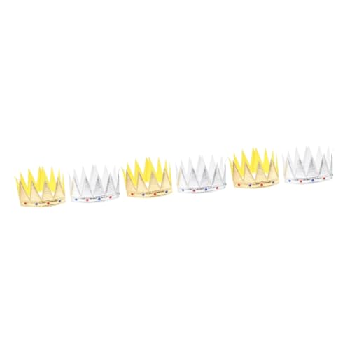 Abaodam 6 Stk Krone Make-up-Stirnbänder Hut für Kinder Golddekor Kappen Baby-Tiara-Dekor Haarschmuck für Kinder Halloween Kopfbedeckung Bräunungstuch Requisiten schmücken von Abaodam