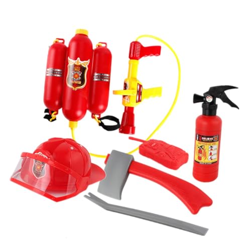 Abaodam 6 Stück 1 Satz Rollenspielkostüm Rollenspiel Feuerwehrmänner Verkleiden Sich Zubehör Für Feuerwehrkostüme Rot von Abaodam