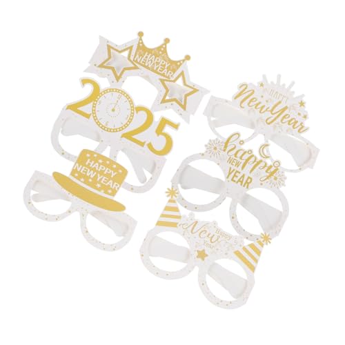 Abaodam 6 Stück 2025 3d-partybrille Frohes Neues Jahr Partybrille Silvester-party-foto-requisiten Neujahrsfeierbrille Neujahrsbrille Brillengestelle Frohe Silvesterbrille Weiß Papier Abaodam 6 Stück 2025 3d-partybrille Frohes Neues Jahr Partybrille Silvester-party-foto-requisiten Neujahrsfeierbrille Neujahrsbrille Brillengestelle Frohe Silvesterbrille Weiß Papier von Abaodam