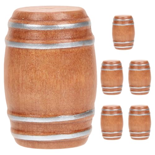 Abaodam 6 Stück Barzubehör Miniatur-bierfässer Miniatur-weinfass-Figur Puppenhaus-bar-zubehör Mini-bierfässer-Modelle Puppenhaus-bierfass Kleines Hausfass Mini Hausfass Hölzern Light Brown Abaodam 6 Stück Barzubehör Miniatur-bierfässer Miniatur-weinfass-Figur Puppenhaus-bar-zubehör Mini-bierfässer-Modelle Puppenhaus-bierfass Kleines Hausfass Mini Hausfass Hölzern Light Brown von Abaodam