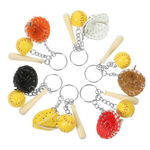 Abaodam 6 Stück Baseball Schlüsselanhänger Dekorative Softball Schlüsselringe für Jungen Sport Partygeschenke und Kreative Hängedekoration für Taschen und Schlüsselbund Abaodam 6 Stück Baseball Schlüsselanhänger Dekorative Softball Schlüsselringe für Jungen Sport Partygeschenke und Kreative Hängedekoration für Taschen und Schlüsselbund von Abaodam