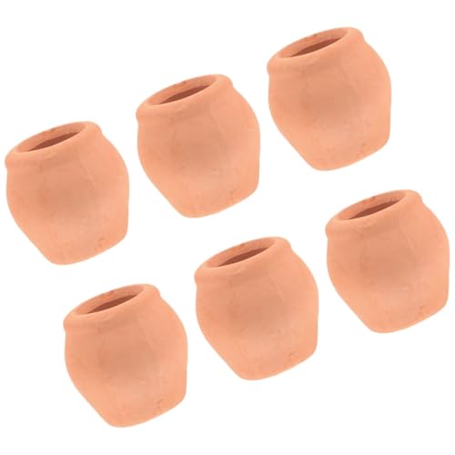 Abaodam 6 Stück Blumentopf Aus Keramik Keramiktopf Anzuchttöpfe Für Pflanzen Blumentöpfe Für Zimmerpflanzen Saftige Töpfe Blumentöpfe Aus Ton Kleine Terrakottatöpfe Mini Blumentöpfe Brown von Abaodam