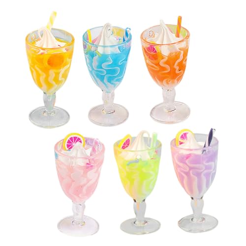 Abaodam 6 Stück Kelch für kinderspielzeug kunstoffbecher kinderknallzeug Kid Toys Dekoration spielzeuge Modell eines gefälschten Eisbechers Mini- -Küchenzubehör Plastik von Abaodam