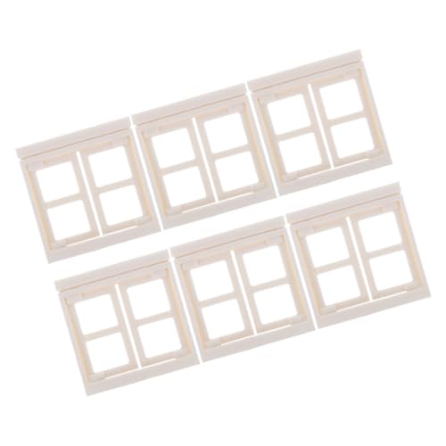 Abaodam 6 Stück Kleine Masonspielzeug Puppenhaus-möbelfenster Mini-fensterdekoration Miniatur-Ornamente Für Das Puppenhaus Miniatur-fenstermöbel Puppenhaus-fenstermöbel Plastik Weiß Abaodam 6 Stück Kleine Masonspielzeug Puppenhaus-möbelfenster Mini-fensterdekoration Miniatur-Ornamente Für Das Puppenhaus Miniatur-fenstermöbel Puppenhaus-fenstermöbel Plastik Weiß von Abaodam