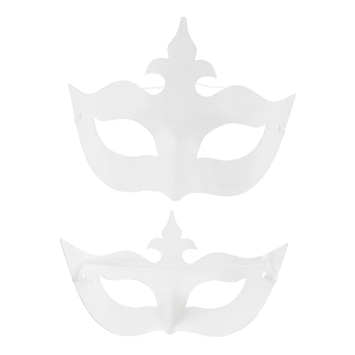 Abaodam 6 Stück Kronenmaske Selber Machen Masken Unbemalt Schmücken Gesicht Schädel-halloween Lackierbar Rohling Zum Dekorieren Leer Handbemalt Malen Sie Eine Leere Maske Zellstoff Weiß von Abaodam