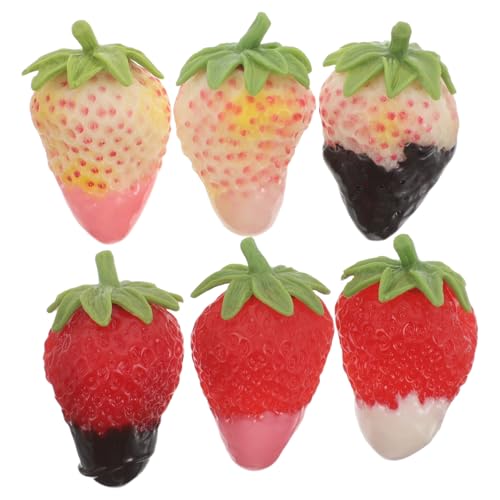 Abaodam 6 Stück Lebensechte Künstliche Erdbeeren Realistische Dekorative Künstliche Früchte Für Zuhause Partys Fotografie-Requisiten Abaodam 6 Stück Lebensechte Künstliche Erdbeeren Realistische Dekorative Künstliche Früchte Für Zuhause Partys Fotografie-Requisiten von Abaodam