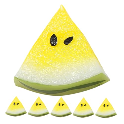 Abaodam 6 Stück Künstliche Obstdekoration Fruchtbare Kleine Emulationsfrüchte Miniatur Obstmodelle Puppenhaus Wassermelonenscheibe Mini Wassermelonenscheibe Miniatur von Abaodam