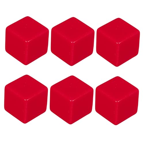 Abaodam 6 Stück Leere interaktive Spiele spielwürfel Spielwort Briefkupfspiel Taschenwürfel Unterricht Zieh mit klarer Tasche Spiel Acryl rot von Abaodam