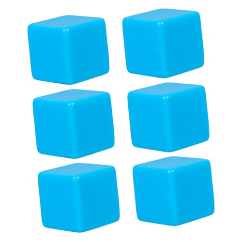 Abaodam 6 Stück Leere spielwürfel interaktive Spiele Mathe -Verknüpfungswürfelspiel DIY - Machen solide Cube -Lernunterricht Taschenwürfel mit Foto Acryl Sky-Blue von Abaodam
