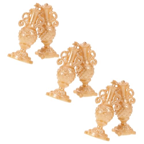 Abaodam 6 Stück Maßstab Glänzend Kleine Vasen für Puppenhaus DIY Dekoration Mikro Landschafts Schmuck für Sandtisch Hochzeitsdeko von Abaodam