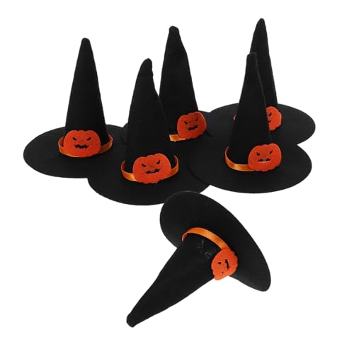 Abaodam 6 Stück Mini Filzhüte Halloween Stil Kleine Hexenhüte für Puppen und Weinflaschen Zauberhafte Dekoration für Partys und Bastelprojekte Abaodam 6 Stück Mini Filzhüte Halloween Stil Kleine Hexenhüte für Puppen und Weinflaschen Zauberhafte Dekoration für Partys und Bastelprojekte von Abaodam