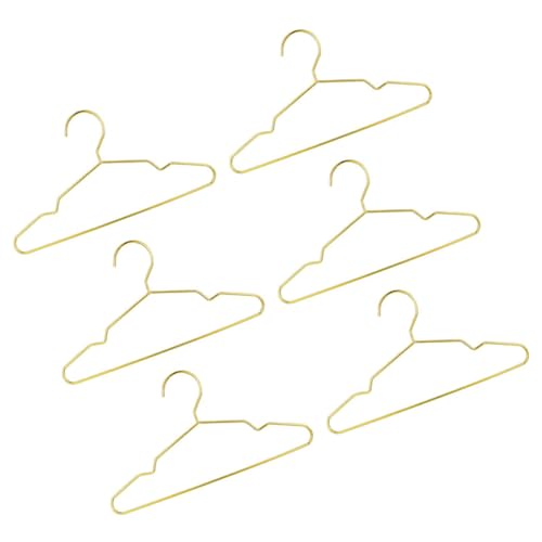 Abaodam 6 Stück Mini Kleiderbügel für Puppen Teiliges aus Goldfarbenem Metall für Puppenkleidung und Accessoires Platzsparend für Puppenhäuser Abaodam 6 Stück Mini Kleiderbügel für Puppen Teiliges aus Goldfarbenem Metall für Puppenkleidung und Accessoires Platzsparend für Puppenhäuser von Abaodam