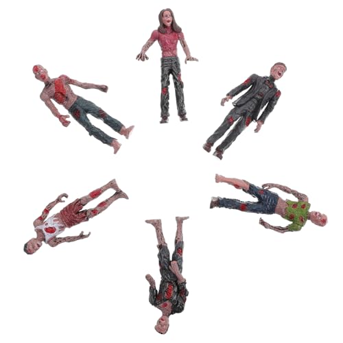 Abaodam 6 Stück Mini Zombie Figuren Kunststoff Zombie Modelle für Halloween Dekoration Realistische Gruselige Puppen für Partys und Fotoaufnahmen für Sammler Abaodam 6 Stück Mini Zombie Figuren Kunststoff Zombie Modelle für Halloween Dekoration Realistische Gruselige Puppen für Partys und Fotoaufnahmen für Sammler von Abaodam