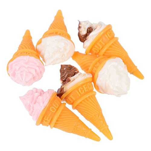 Abaodam 6 Stück Miniatur Eiscreme Kawaii Deko für Puppenhäuser Realistische und Tragbare Kunstwerke für Mini Haus Dekoration und DIY Accessoires von Abaodam
