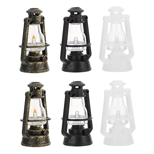 Abaodam 6 Stück Miniatur-Kerosinlampen für Puppenhaus-Zubehör, Dekoration, realistische Beleuchtung zum Spielen, Design für Szenendekoration Abaodam 6 Stück Miniatur-Kerosinlampen für Puppenhaus-Zubehör, Dekoration, realistische Beleuchtung zum Spielen, Design für Szenendekoration von Abaodam