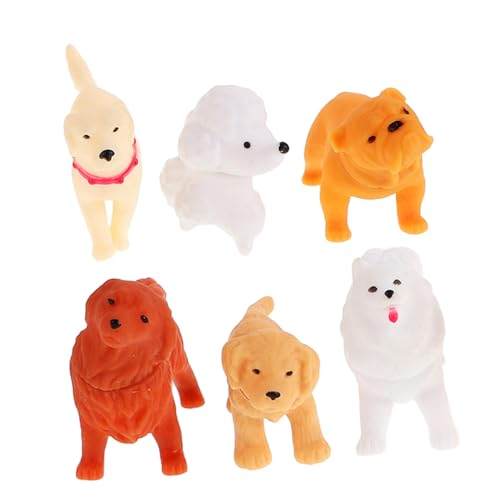 Abaodam Welpen-spielzeugset Für Kinder 6-teilig Mini-hundefiguren Zubehör Für Puppenhaus Und Spielen Im Freien von Abaodam