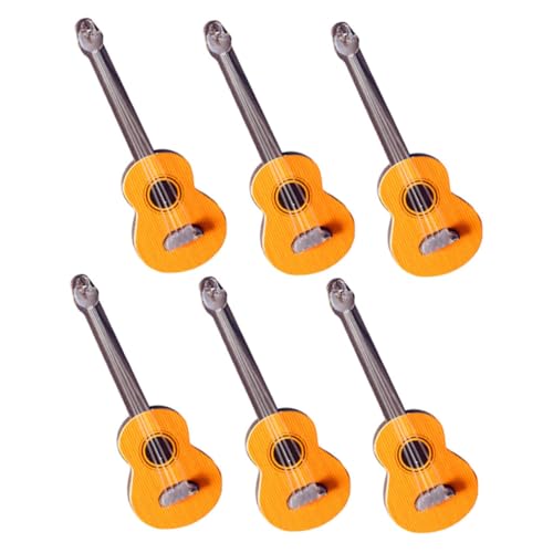 Abaodam 6 Stück Puppenhaus Gitarre Miniatur Gitarre Kleine Gitarrendekorationen Modelle Von Musikinstrumenten Mini -gitarrenmodellinstrument Gitarrenmodell Kleine Ornamente Holz von Abaodam
