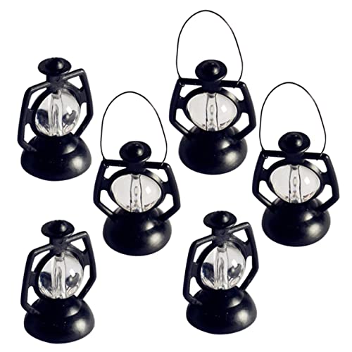 Abaodam 6 Stück Puppenhaus Miniatur Szene Laterne Vintage Wohnkultur Hängende Petroleumlampe Petroleumlicht Kleines Petroleumlicht Schmücken Petroleumlampe Modell Pp von Abaodam
