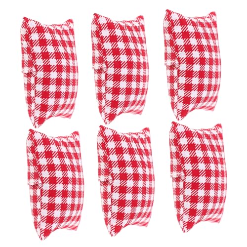 Abaodam 6 Stück Puppenhauskissen Bettwäsche Bausatz Mädchen Mini für Puppenhaus Figuren mini Kissen puppenhaus Einrichtung weiches Kissen Miniaturkissen Puppenhauszubehör Stoff rot Abaodam 6 Stück Puppenhauskissen Bettwäsche Bausatz Mädchen Mini für Puppenhaus Figuren mini Kissen puppenhaus Einrichtung weiches Kissen Miniaturkissen Puppenhauszubehör Stoff rot von Abaodam