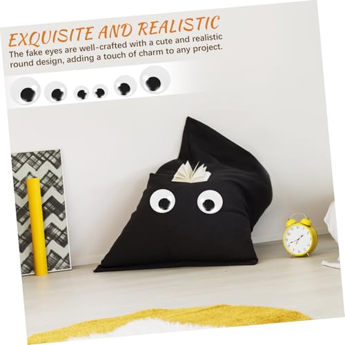 Abaodam 6 Stück Selbstklebende Sicherheitsaugen Teiliges PVC Wackelaugen für Kuscheltiere Puppen DIY Basteln mit Robustem Material und Kindersicherem Design von Abaodam