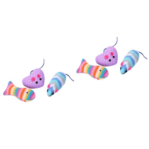 Abaodam 6 Stück Spielmaus Für Katzen Stofftier Simulationsmaus Spielzeug Für Haustiere Beißspielzeug Fischspielzeug Stofftier Gestricktes Katzenspielzeug Buntes Katzenspielzeug Abaodam 6 Stück Spielmaus Für Katzen Stofftier Simulationsmaus Spielzeug Für Haustiere Beißspielzeug Fischspielzeug Stofftier Gestricktes Katzenspielzeug Buntes Katzenspielzeug von Abaodam