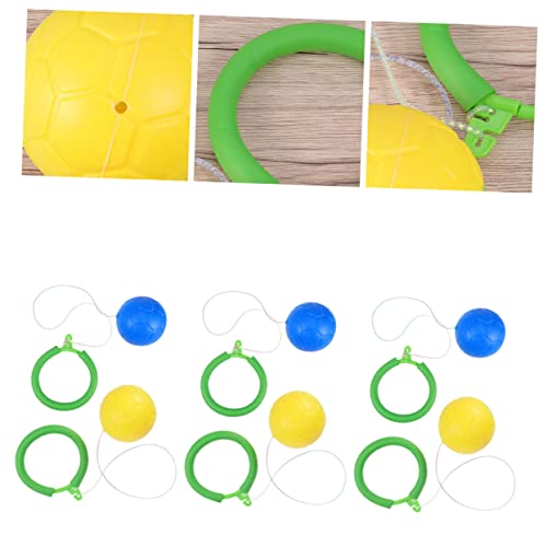 Abaodam 6 Stück Sprungring Sprungball Fitnessgeräte für Sprungbälle für kinderspielzeug Turnen kinderknallzeug Single-Foot-Shot-Ball Springender Ring Schwamm von Abaodam