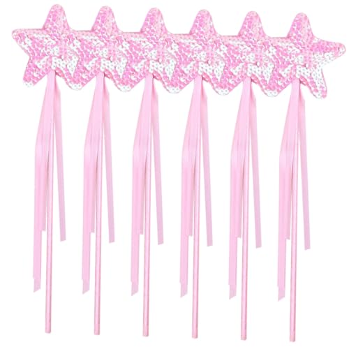 Abaodam 6 Stück Stern Magiestäbe mit Glitzereffekt Feenstäbe für Bühnenauftritte Partys und Cosplay Rosa als Vielseitige Requisiten für Mädchen Abaodam 6 Stück Stern Magiestäbe mit Glitzereffekt Feenstäbe für Bühnenauftritte Partys und Cosplay Rosa als Vielseitige Requisiten für Mädchen von Abaodam