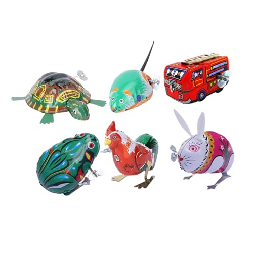 Abaodam 6 Stück Teiliges Aufziehspielzeug für Nostalgische Blechspielzeuge mit Federantrieb Bunte Lustige Wind up Tiere Fördert Feinmotorik und Bewegung Geschenk für Zufällige Farbe Abaodam 6 Stück Teiliges Aufziehspielzeug für Nostalgische Blechspielzeuge mit Federantrieb Bunte Lustige Wind up Tiere Fördert Feinmotorik und Bewegung Geschenk für Zufällige Farbe von Abaodam