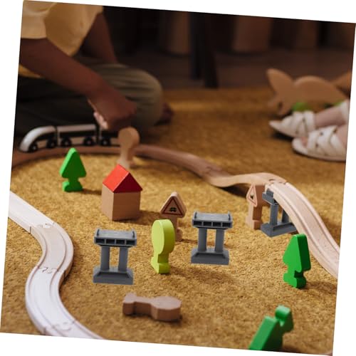 Abaodam 6 Stück Teiliges Brückenpfeiler aus Robustem und Kindersicher für Modelleisenbahn Holzspielzeug Bahn für Innen Außenbereiche Langlebig und Stapelbar Abaodam 6 Stück Teiliges Brückenpfeiler aus Robustem und Kindersicher für Modelleisenbahn Holzspielzeug Bahn für Innen Außenbereiche Langlebig und Stapelbar von Abaodam