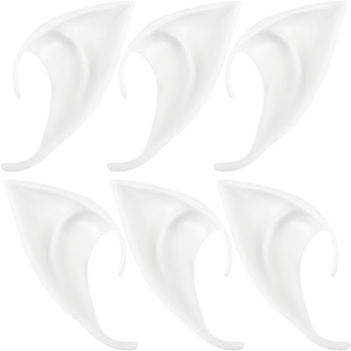 Abaodam 6Stücke Feenohren Cosplay Requisiten für Frauen und Kinder Latexohren für Halloween und Karneval Kostümzubehör für Party und Verkleidung von Abaodam