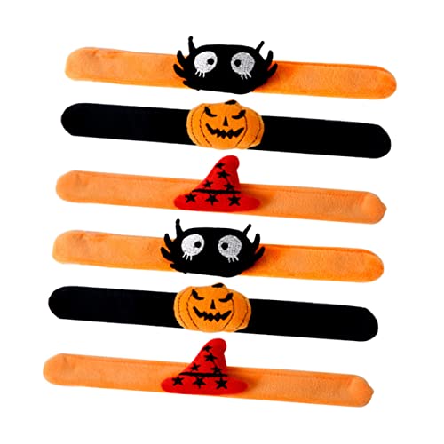 Abaodam 6 Stück Teiliges Halloween Slap Armband für Kürbis Hexenhut und Spinnen Motiven Weiche Wrist Toy Schnapparmbänder als Party Mitgebsel und Faschingsdeko Abaodam 6 Stück Teiliges Halloween Slap Armband für Kürbis Hexenhut und Spinnen Motiven Weiche Wrist Toy Schnapparmbänder als Party Mitgebsel und Faschingsdeko von Abaodam