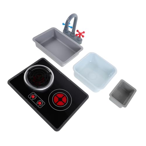 Abaodam 6 Stück Teiliges Kinderküchen Spielset mit Simulation Induktionsherd Wasserhahn Spüle Herd Realistische Licht und Soundeffekte Kindgerechte Fördert Kochen und Motorische Abaodam 6 Stück Teiliges Kinderküchen Spielset mit Simulation Induktionsherd Wasserhahn Spüle Herd Realistische Licht und Soundeffekte Kindgerechte Fördert Kochen und Motorische von Abaodam