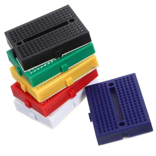Abaodam 6 Stück Teiliges Mini Breadboard Lötfrei Kleine Steckbretter für Wissenschaftliche Experimente Langlebig Robust für Elektronikprojekte Interlock Fähig für Labor und Anfänger von Abaodam