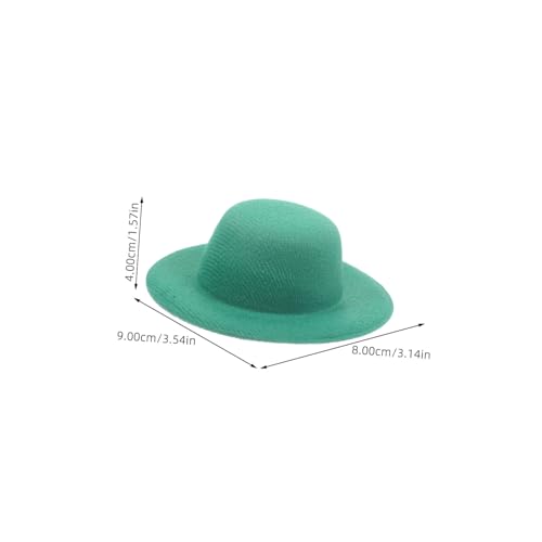 Abaodam 6 Stück Teiliges Mini Filz Cowboyhut Kleine Puppenhüte für DIY Kostüm und Puppenhaus Dekoration Grün Langlebig Handgefertigt Bastelzubehör für Partyspaß von Abaodam