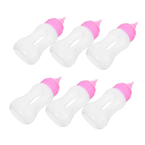 Abaodam 6 Stück Teiliges Mini Puppenflaschen Realistisch Gestaltete Kinderfläschchen für Puppenzubehör Pädagogisches Rollenspiel für Kreative Farbenfroh und Robust von Abaodam