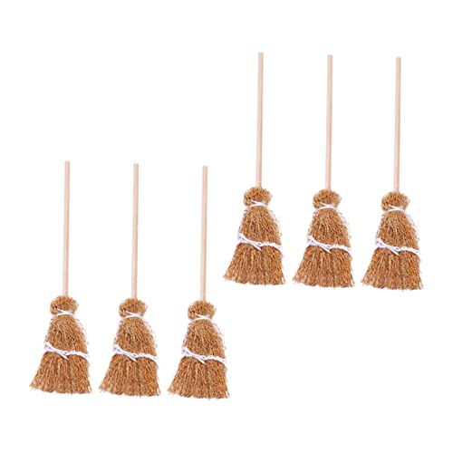 Abaodam 6 Stück Teiliges Miniatur Hausbesen aus Holz Realistisch Gestaltete Mini Besen Ornamente für Puppenhaus Deko Vielseitig Nutzbar als Mikro Landschafts und DIY Bastelzubehör Abaodam 6 Stück Teiliges Miniatur Hausbesen aus Holz Realistisch Gestaltete Mini Besen Ornamente für Puppenhaus Deko Vielseitig Nutzbar als Mikro Landschafts und DIY Bastelzubehör von Abaodam