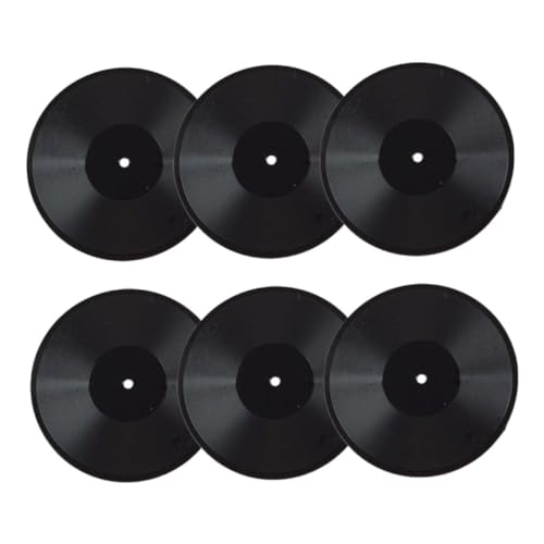Abaodam 6 Stück Teiliges Miniatur Schallplatten Modell Puppenhaus Dekoration Vinyl Schwarz Vintage Stil für Miniatur Landschaft und DIY Bastelbedarf Abaodam 6 Stück Teiliges Miniatur Schallplatten Modell Puppenhaus Dekoration Vinyl Schwarz Vintage Stil für Miniatur Landschaft und DIY Bastelbedarf von Abaodam