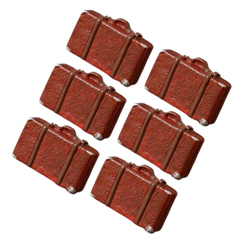 Abaodam 6 Stück Teiliges Miniaturkoffer Set für Puppenhaus Vintage Deko Reisekoffer aus Robustem Resin Nostalgisches Design für Kreative Fotografie und Puppenzubehör Abaodam 6 Stück Teiliges Miniaturkoffer Set für Puppenhaus Vintage Deko Reisekoffer aus Robustem Resin Nostalgisches Design für Kreative Fotografie und Puppenzubehör von Abaodam
