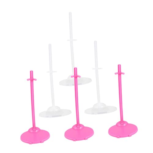 Abaodam 6 Stück Teiliges Puppenständer aus Robustem Transparent und rutschfest und Strapazierfähig Einfache Montage für Actionfiguren und Kleine Puppen Platzsparend und Formbeständig von Abaodam