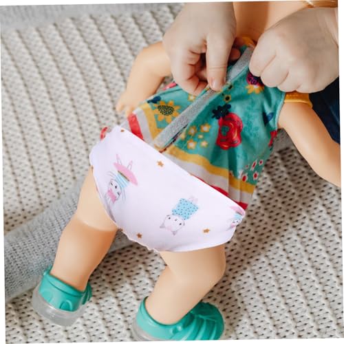 Abaodam 6 Stück Teiliges Puppenunterwäsche Baumwollstoff Kleine Mädchen Puppenpanties DIY Puppenzubehör Verstellbar Niedlich Leicht Tragbar Geschenk von Abaodam