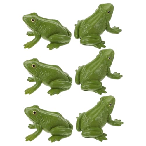 Abaodam 6 Stück Teiliges Realistische Froschmodelle Bunte Detailreiche Simulation Frösche Figuren für Pädagogisches und Kreative Dekoration für Zuhause und Schreibtisch von Abaodam
