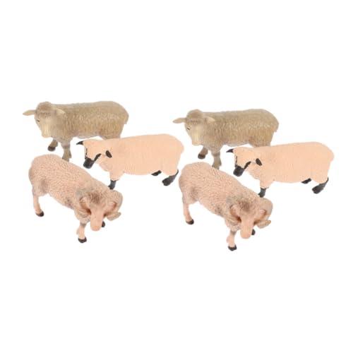 Abaodam 6 Stück Teiliges Realistische Schaf Figuren aus Robustem Kunststoff Detailgetreue Tiermodelle für Dekorative Bauernhof Spielzeuge und Landschaftsornamente Langlebig und Abaodam 6 Stück Teiliges Realistische Schaf Figuren aus Robustem Kunststoff Detailgetreue Tiermodelle für Dekorative Bauernhof Spielzeuge und Landschaftsornamente Langlebig und von Abaodam