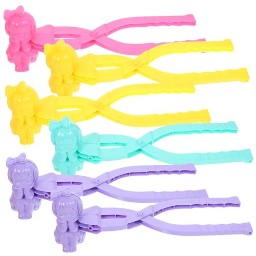 Abaodam 6 Stück Teiliges Schneeballformer für Winter Outdoor Spiele Leicht Tragbar Handschonend für Schnee und Sandschlachten Gemischt für Jungen und Mädchen von Abaodam