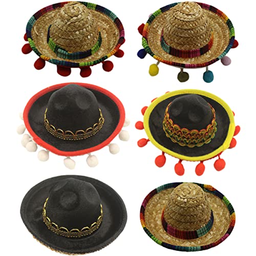 Abaodam 6 Stück Teiliges Sombrero Haarband Mexikanische Haaraccessoires für Feste Bunte Kopfbedeckung für Karneval und Partys Kostümzubehör für Familien und Freunde Abaodam 6 Stück Teiliges Sombrero Haarband Mexikanische Haaraccessoires für Feste Bunte Kopfbedeckung für Karneval und Partys Kostümzubehör für Familien und Freunde von Abaodam
