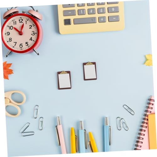 Abaodam 6 Stück Teiliges Whiteboard für Kleine Klemmbretter Realistische Schreibtafeln Miniatur Dekoration für Puppenhaus Funktionale Bastelaccessoires für Kreative Szenen von Abaodam