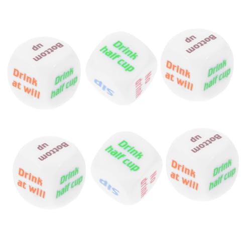 6er-pack Lustige Würfel Trinkspiel Fußballthema Acryl Pokerwürfel Bar Ktv-unterhaltung von Abaodam