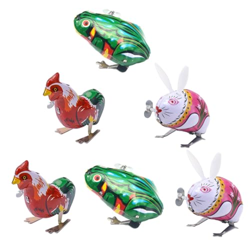 Abaodam 6stücke Teiliges Aufziehspielzeug Für Junge Mädchen Vintage Tierdesign Mit Frosch Hase Und Küken Robustes Eisenmaterial Fördert Kognitive Fähigkeiten Und Kreatives Spiel Für Abaodam 6stücke Teiliges Aufziehspielzeug Für Junge Mädchen Vintage Tierdesign Mit Frosch Hase Und Küken Robustes Eisenmaterial Fördert Kognitive Fähigkeiten Und Kreatives Spiel Für von Abaodam