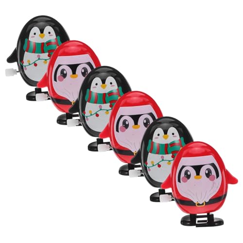 Abaodam 6 Stück Weihnachts Aufziehspielzeuge Kinderspielzeug Großpackung Kleine Aufziehspielzeuge Partytütenfüller Für Den Schreibtisch Pinguin von Abaodam